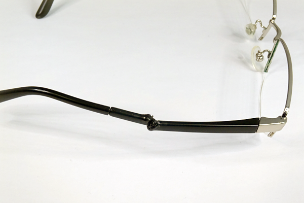 TR-90　軽量樹脂テンプル溶け　修復再生