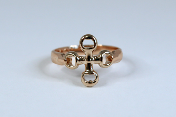 GUCCI　グラスリメイク　cross ring