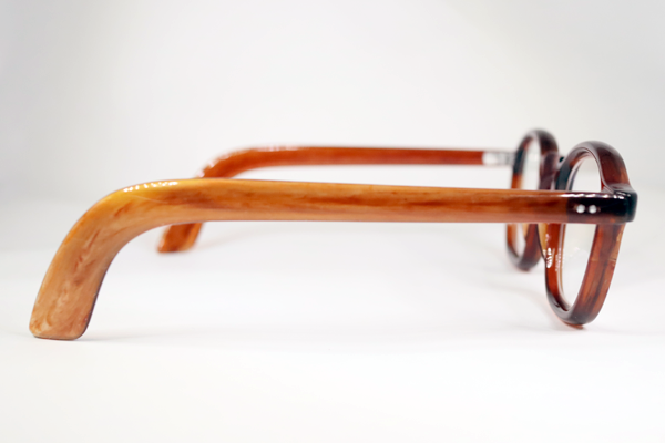 ヴィンテージセルロイド 右テンプル丁番復刻 全体コーティング レンズ新規 復刻再生
