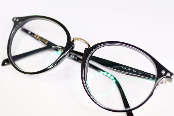 CELINE 左リム切れ 接着剤除去 修復再生